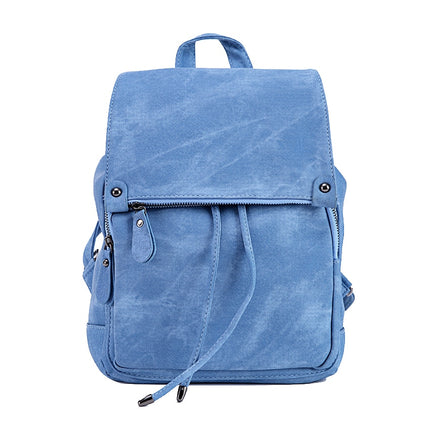 Women's Preppy Style PU Leather Backpack - Wnkrs