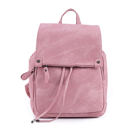 Women's Preppy Style PU Leather Backpack - Wnkrs