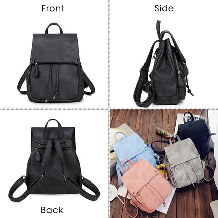 Women's Fashion Leather Backpack - Wnkrs