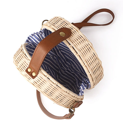 Women's Safari Style Woven Straw Crossbody Bag - Wnkrs
