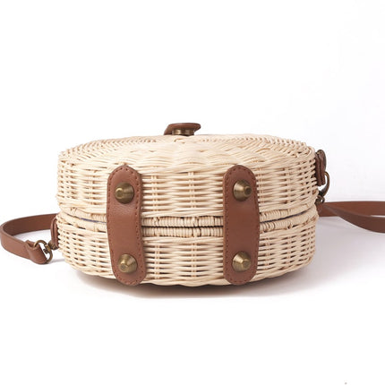 Women's Safari Style Woven Straw Crossbody Bag - Wnkrs