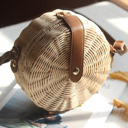 Women's Safari Style Woven Straw Crossbody Bag - Wnkrs