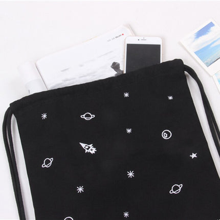 Softback Prined Drawstring Backpack - Wnkrs
