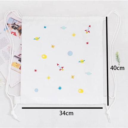Softback Prined Drawstring Backpack - Wnkrs