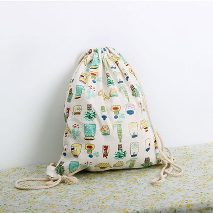 Softback Prined Drawstring Backpack - Wnkrs
