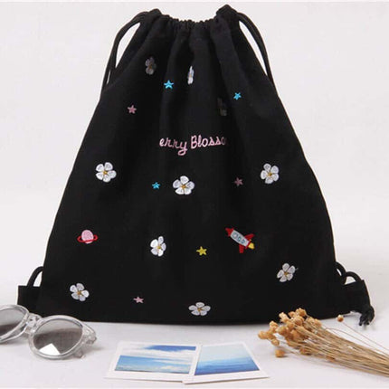 Softback Prined Drawstring Backpack - Wnkrs