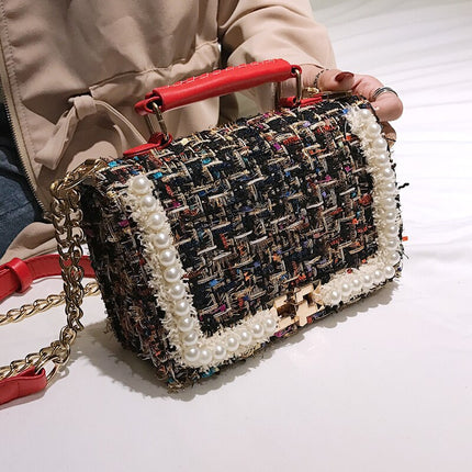 Winter Fashion Pearl Shoulder Bag - Wnkrs