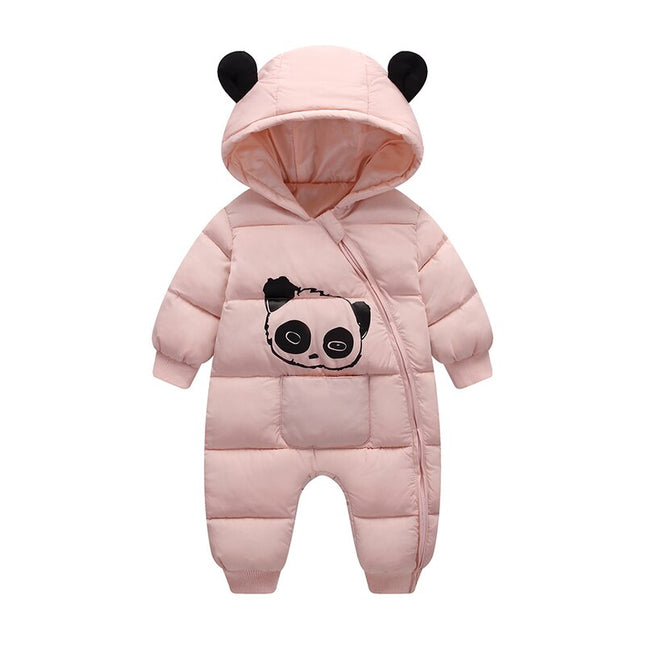 Panda Printed Baby Winter Hooded Snowsuit - Wnkrs