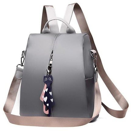 Women's Small Backpack with Cat Pendant - Wnkrs