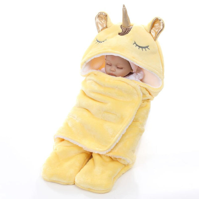 Warm Fleece Unicorn Design Baby Blanket Sleeper - Wnkrs