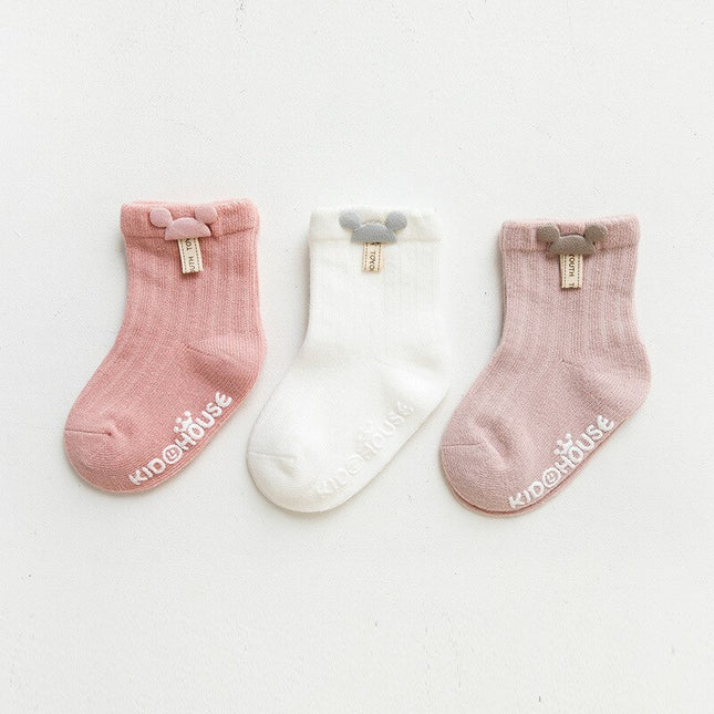 3 Pairs Cute Cartoon Newborn Socks - wnkrs