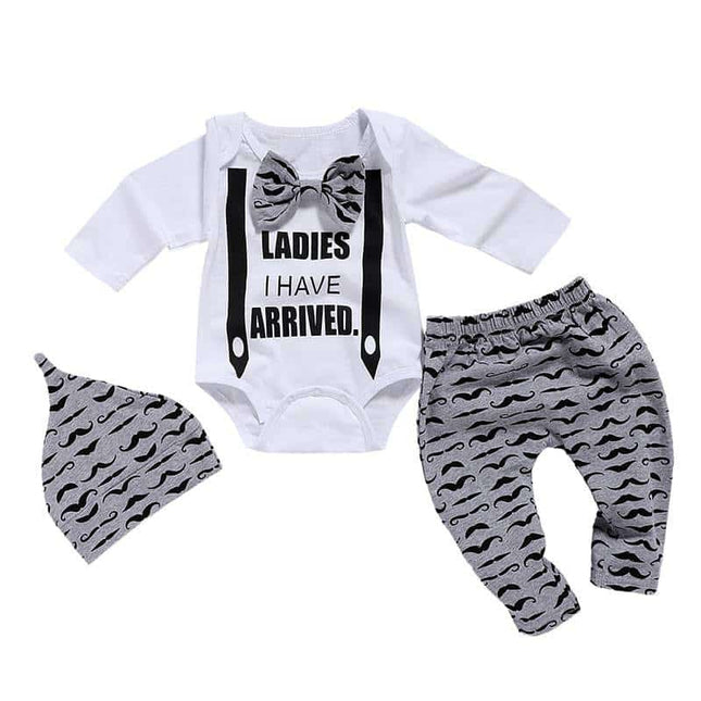 Printed Cotton Baby's Romper Clothing Set