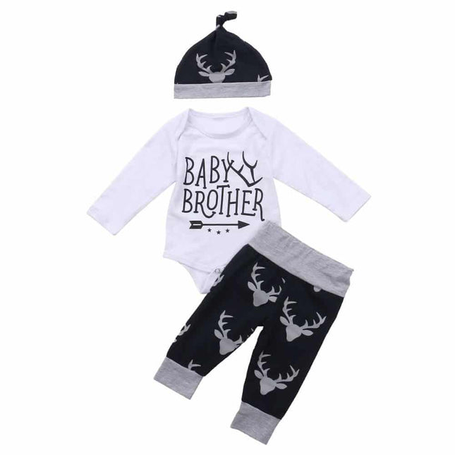 Baby Boy's Cotton Deer Patterned Clothing Set