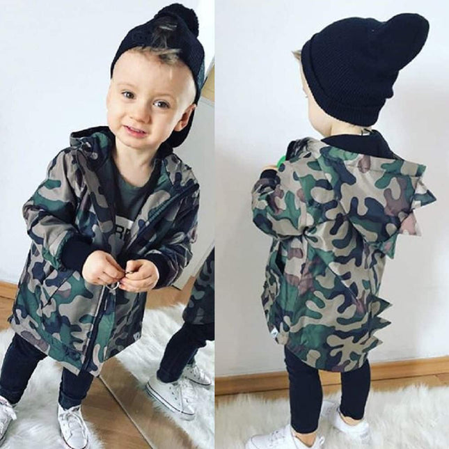 Casual Camouflage Dinosaur Jacket - Wnkrs