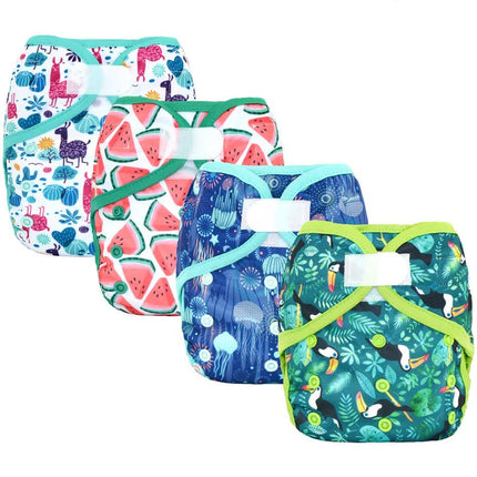 Adjustable Baby Cloth Diaper Cover With or Without Bamboo Insert - wnkrs