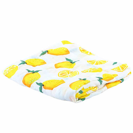 2 Layers Animals Fruits Printed Muslin Cotton Blanket - wnkrs