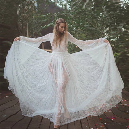 Flared Long Sleeve Maternity Dress - Wnkrs