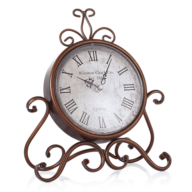 Antique Style Bronze Iron Table Clock - Wnkrs