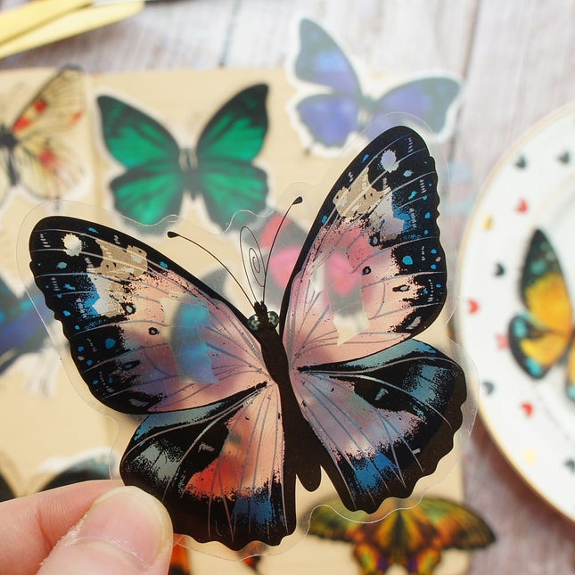 Tropical Rainforest Butterfly PVC Stickers 28 pcs Set - wnkrs