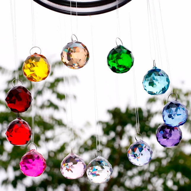 Crystal Colorful Dreamcatcher With Lighting Balls - wnkrs