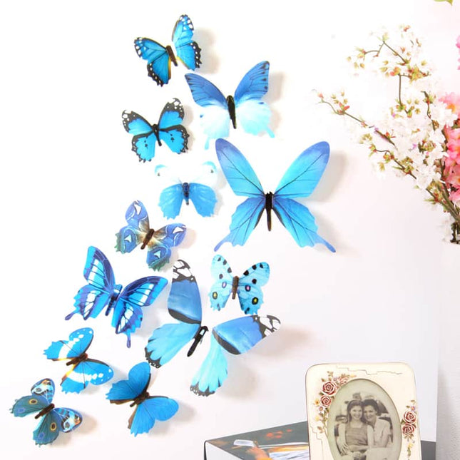 3D Rainbow Butterflies PVC Wall Stickers Set - wnkrs