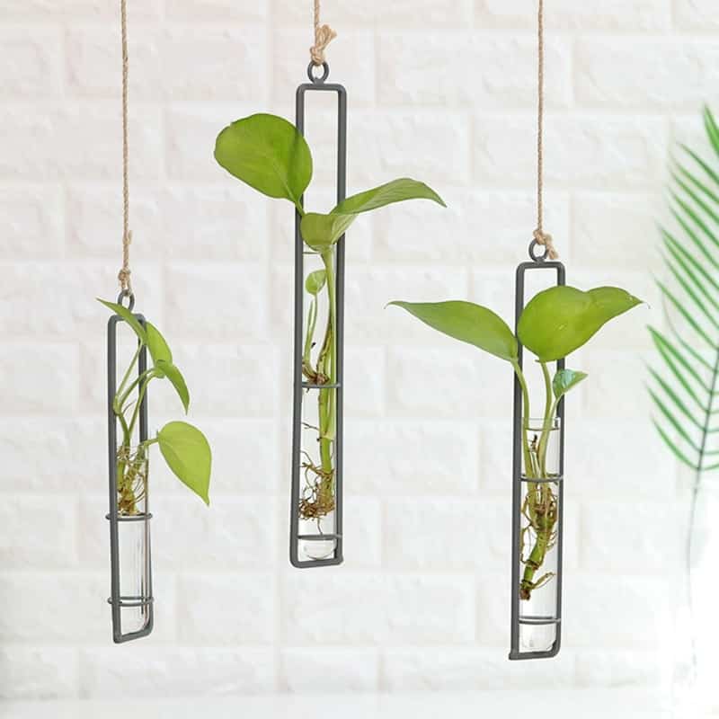 Wrough Iron Slim Hanging Flower Pot