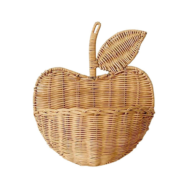Woven Rattan Apple Shaped Basket - Wnkrs