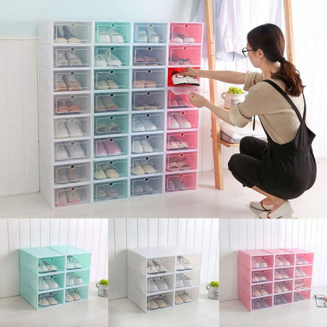 Candy Color Foldable Shoe Shelf 3 Pcs Set