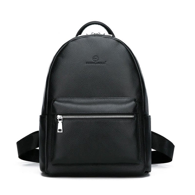 Plaid Men's Genuine Leather Backpack