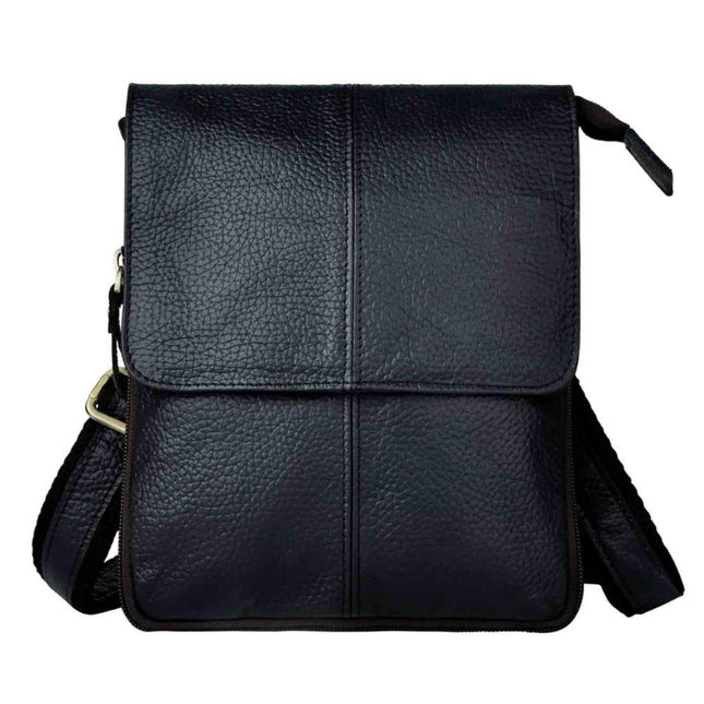 Slim Leather Messenger Bag for Men