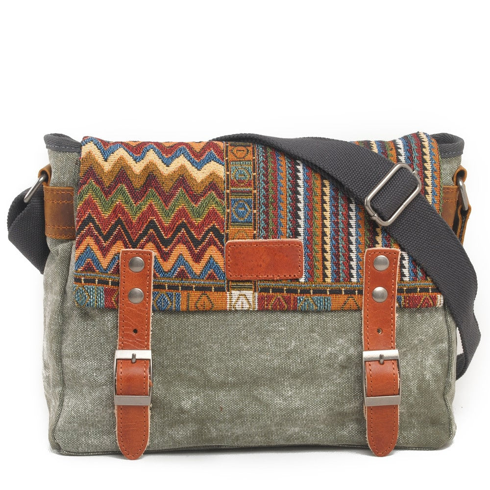 Boho Ornament Printed Crossbody Men's Bag