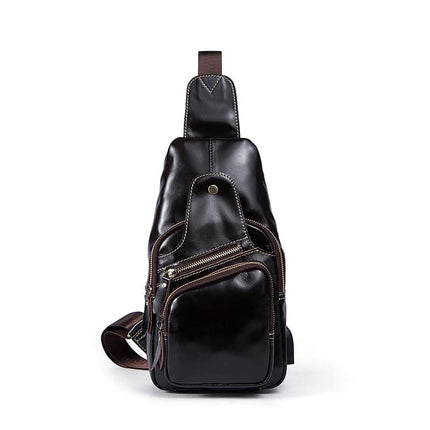 Men's Genuine Leather Crossbody Bag - Wnkrs