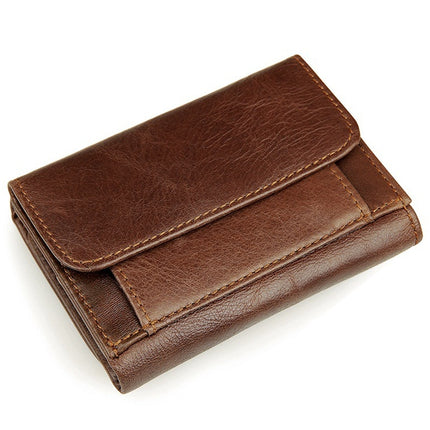 Men's Vertical Wax Leather Wallet - Wnkrs