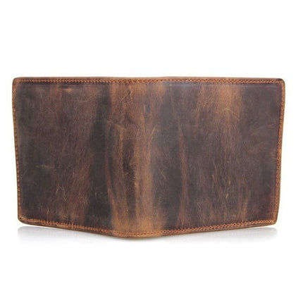 Luxury Coffee and Light Brown Men's Genuine Leather Short Wallet - Wnkrs