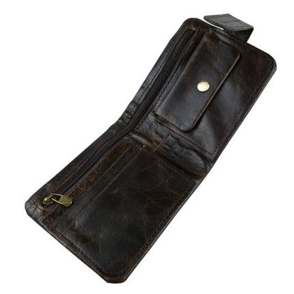 Vintage Coffee Solid Men's Genuine Leather Wallet - Wnkrs