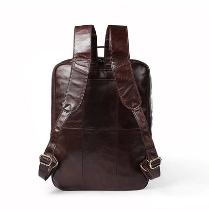 Business Men's Genuine Leather Backpack - Wnkrs