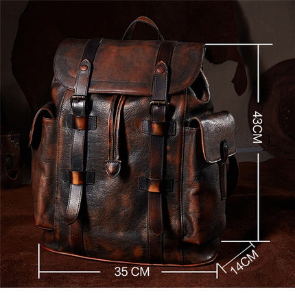 Vintage Style Men's Leather Backpack - Wnkrs