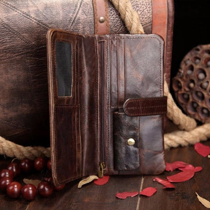 Vintage Genuine Leather Long Wallet for Men - Wnkrs