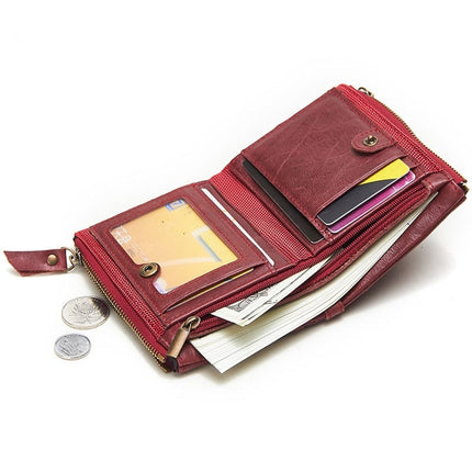Vintage Colorful Men's Genuine Leather Short Wallet - Wnkrs