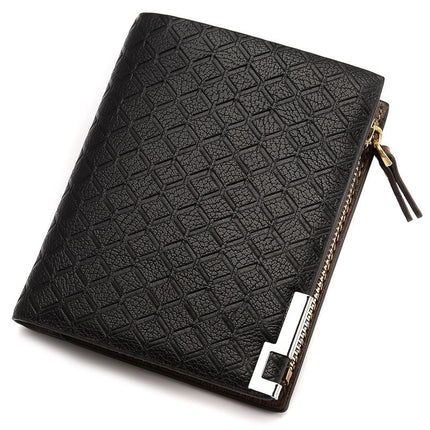 Fashion Geometric PU Leather Men's Wallet - Wnkrs