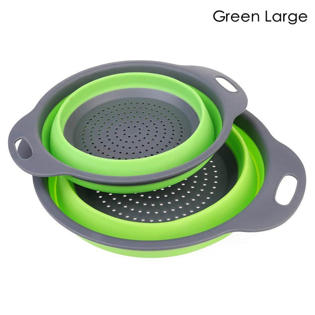 Foldable Round Silicone Colander - wnkrs