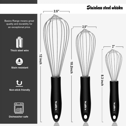 Stainless Steel Wire Manual Whisks 3 pcs Set - wnkrs