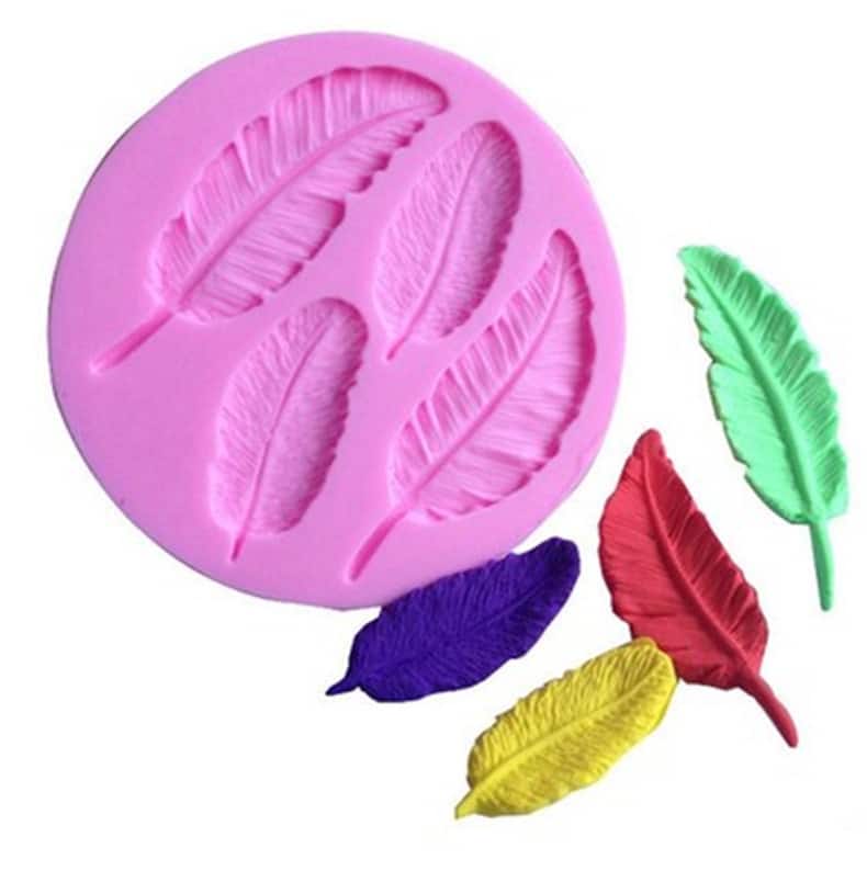 Cute Feather Shaped Silicone Cake Decoration Mold