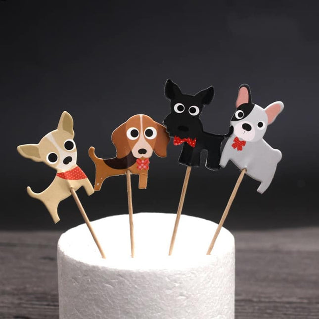 Puppy Dog Cupcake Topper Set 24 Pcs - wnkrs