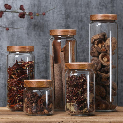 Storage Jar with Dark Wood Lid - wnkrs