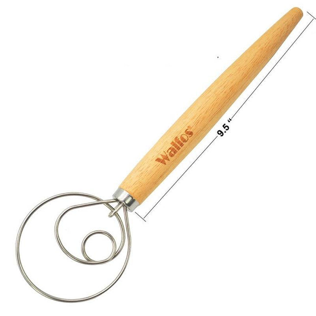 Stainless Steel Danish Whisk with Wooden Handle - wnkrs