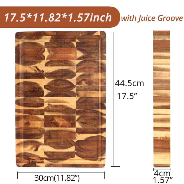 Acacia Wood Chopping Board with Juice Groove - wnkrs