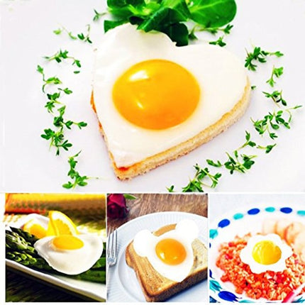 Cute Easy-to-Use Eco-Friendly Stainless Steel Fried Egg Molds Set - wnkrs