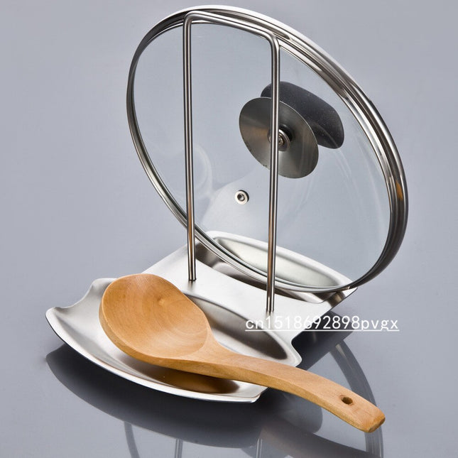 Eco-Friendly Stainless Steel Cooking Spoon and Pan Lid Rack - wnkrs