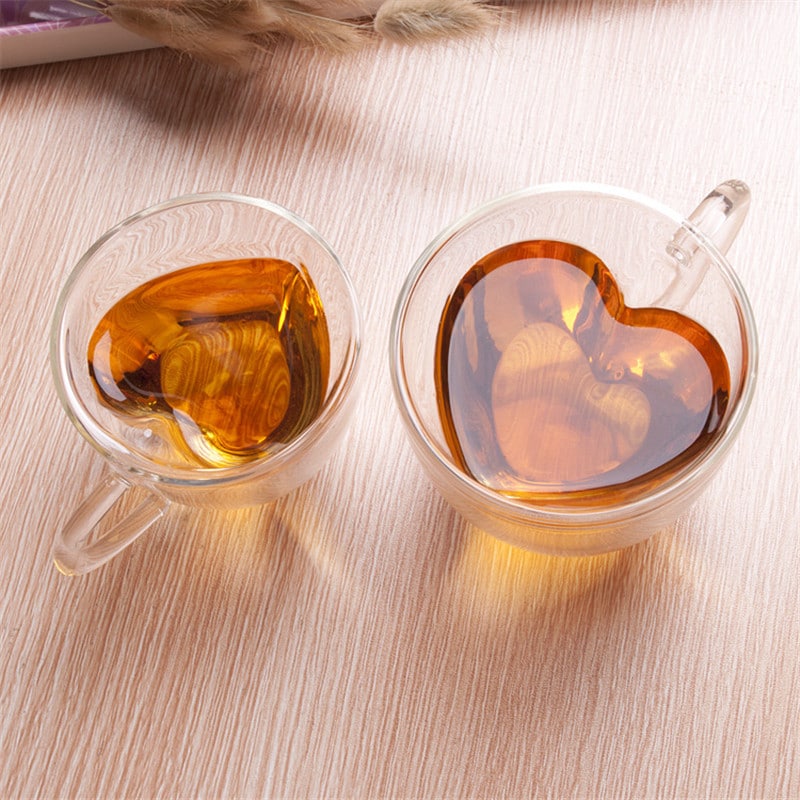 Double Heart Shaped Mug